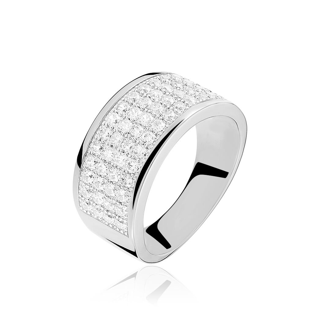 Bague Cecelia Argent Blanc Oxyde De Zirconium