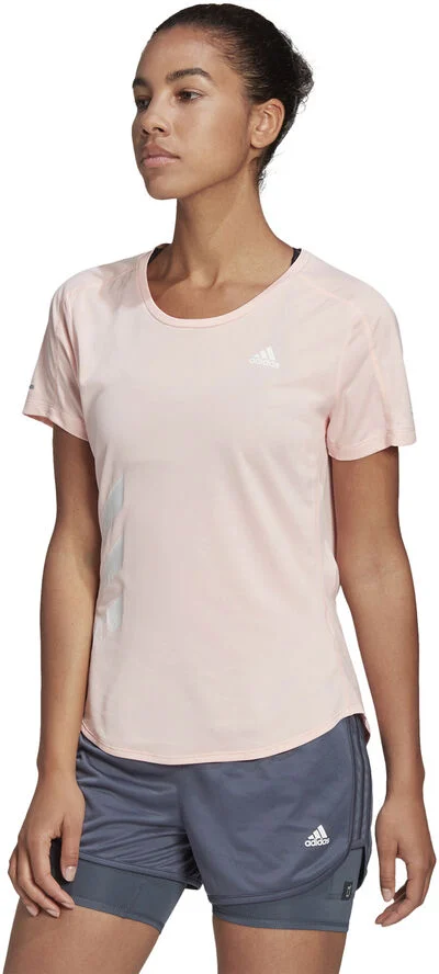 adidas Run It 3-Stripes Fast T-shirt Pink