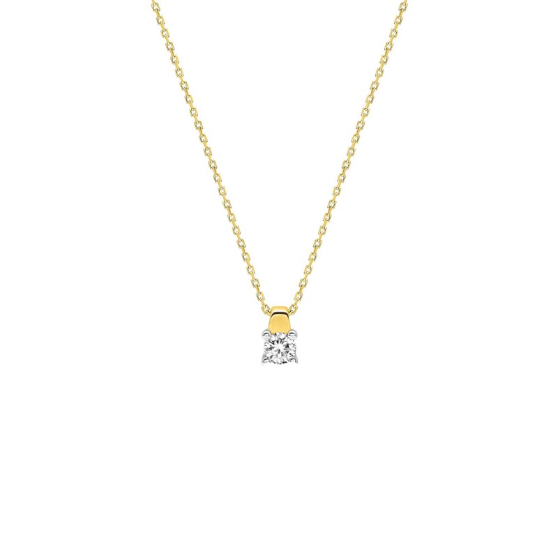 Collier Femme - Or 18 Carats - Diamant 0,23 Carats - Longueur : 42 cm