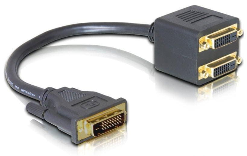 2-Port Signalsplitter DVI-D - DVI-DStecker 24+1 auf 2x 24+1