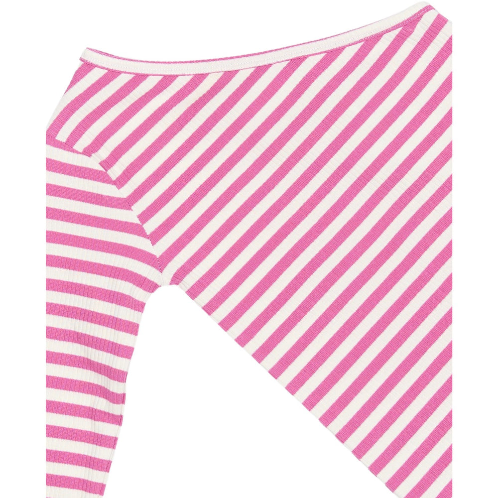 Køb The New Ibis Rose Striped TNMoore One Shoulder Rib Tee