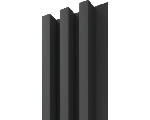 Decoratief paneel Linea Slim 3 zwart 30x150x2650 mm