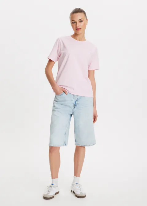 T-shirt met logo roze (ROS.L)