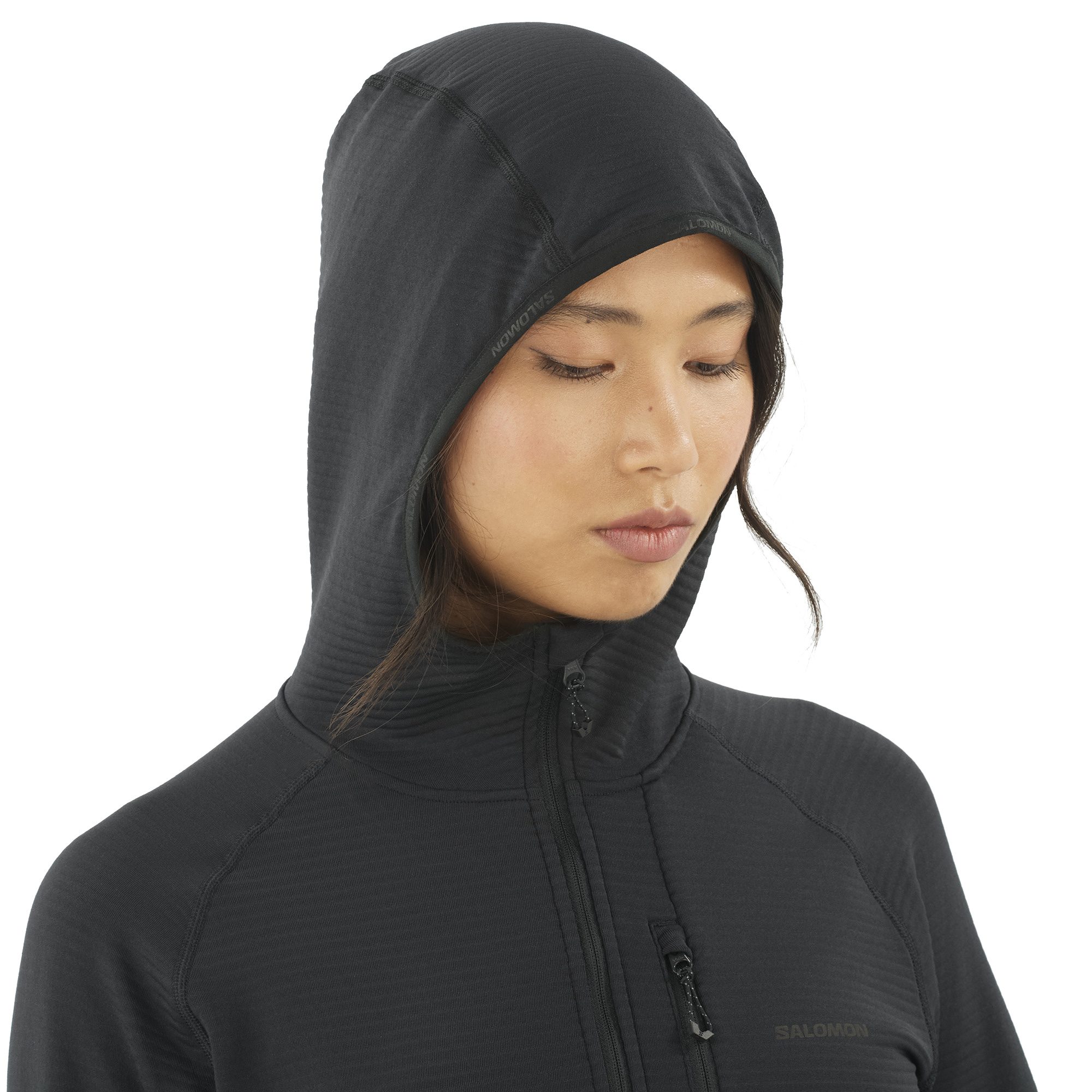 Salomon Essential Lightwarm HD Midlayerjacke Damen schwarz