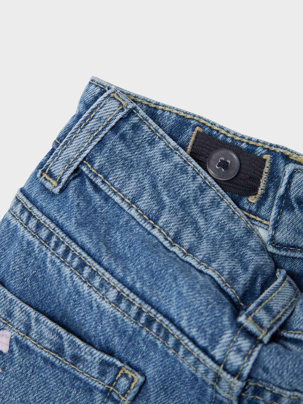 NAME IT loose fit jeans NMFBELLA met strikjes Medium blue denim