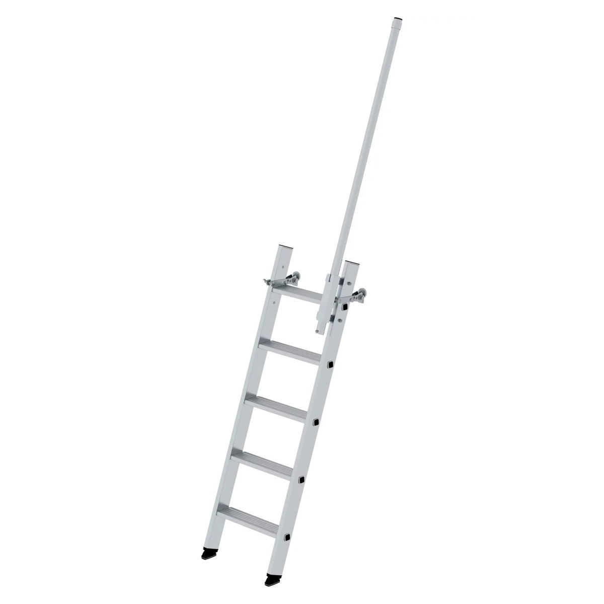 MUNK trapladder voor vrachtwagens, inclusief magnetische montageset, met 5 treden en uitstaprail rechts