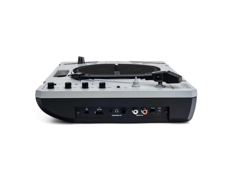 Reloop Plattenspieler Spin Grau Mobiles Schallplatten-Vergnügen an jedem Ort