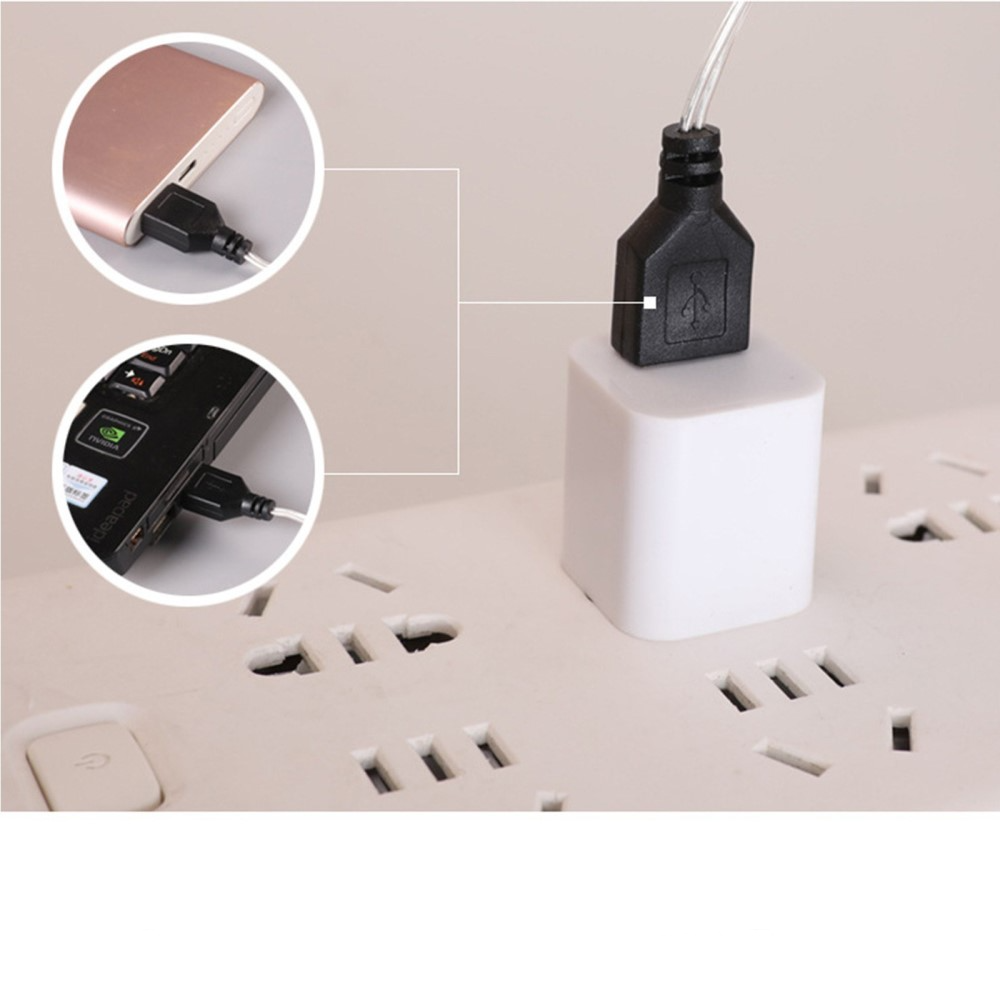 (3m) 110 LED's Weihnachts Deko USB Lichterkette 3D Figuren Vorhang Beleuchtung - Warmweiss