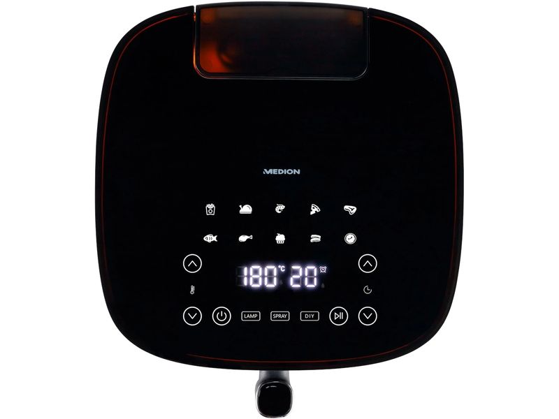 Medion Heissluft-Fritteuse MD 11780 5 l, Schwarz Fritteuse