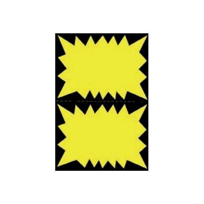 Apli Agipa - 100 cartons flash fluo - jaune - 6 x 9 cm