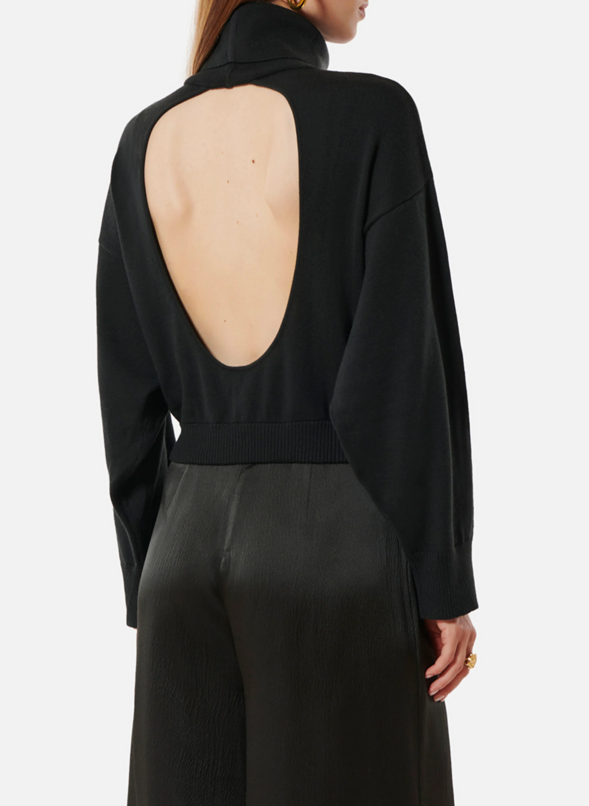 LOVA - Pull col roulé en laine | Noir