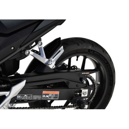 Garde boue Ermax Arrière avec carter chaine en aluminium anodisé - Noir