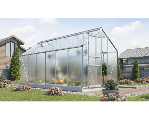 Vitavia Comet 7500 kas, polycarbonaat 4 mm, 195 x 383 cm, zilver