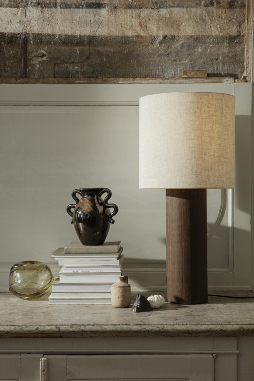 Ferm Living Water swirl vaas Ø21 light yellow