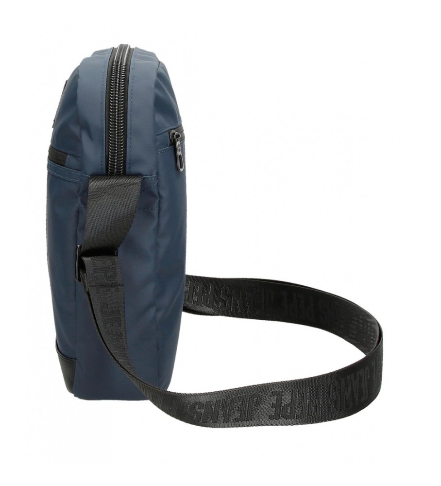 Bolsa de ombro Pepe Jeans Hoxton com suporte para tablet, cor azul marinho.