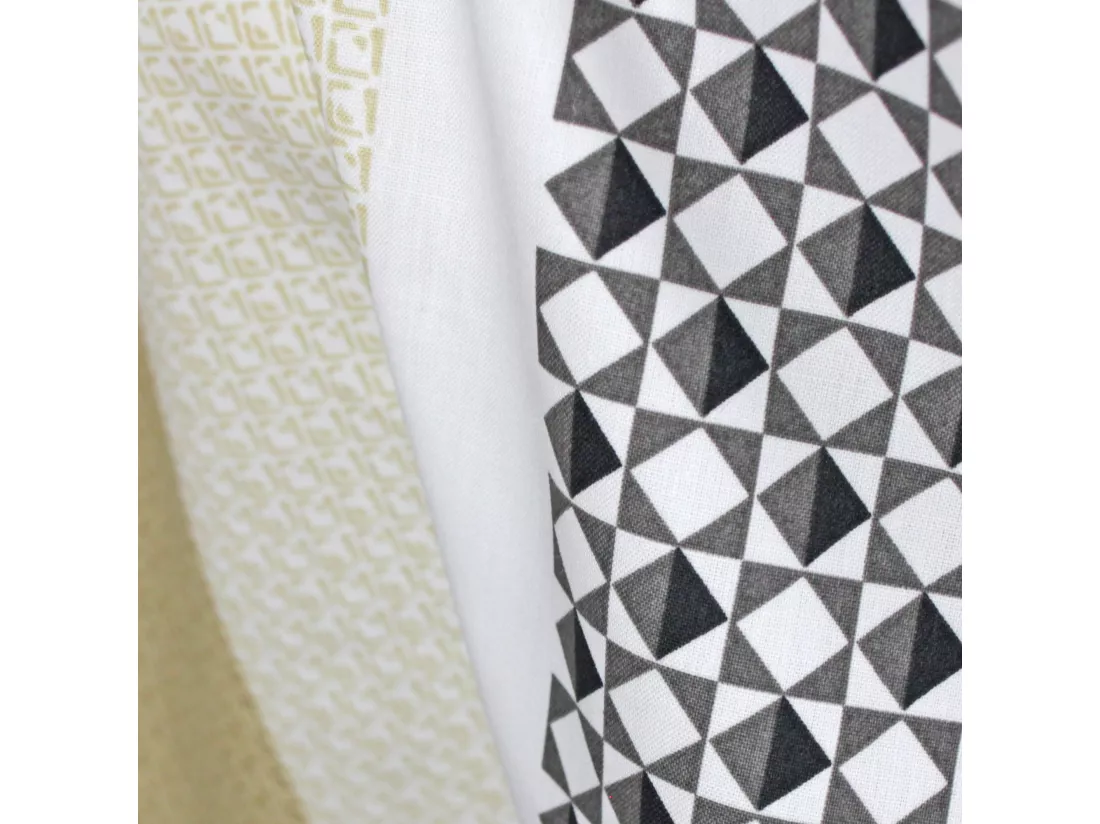 Taie de traversin 140x43 cm percale coton MARLOW acier
