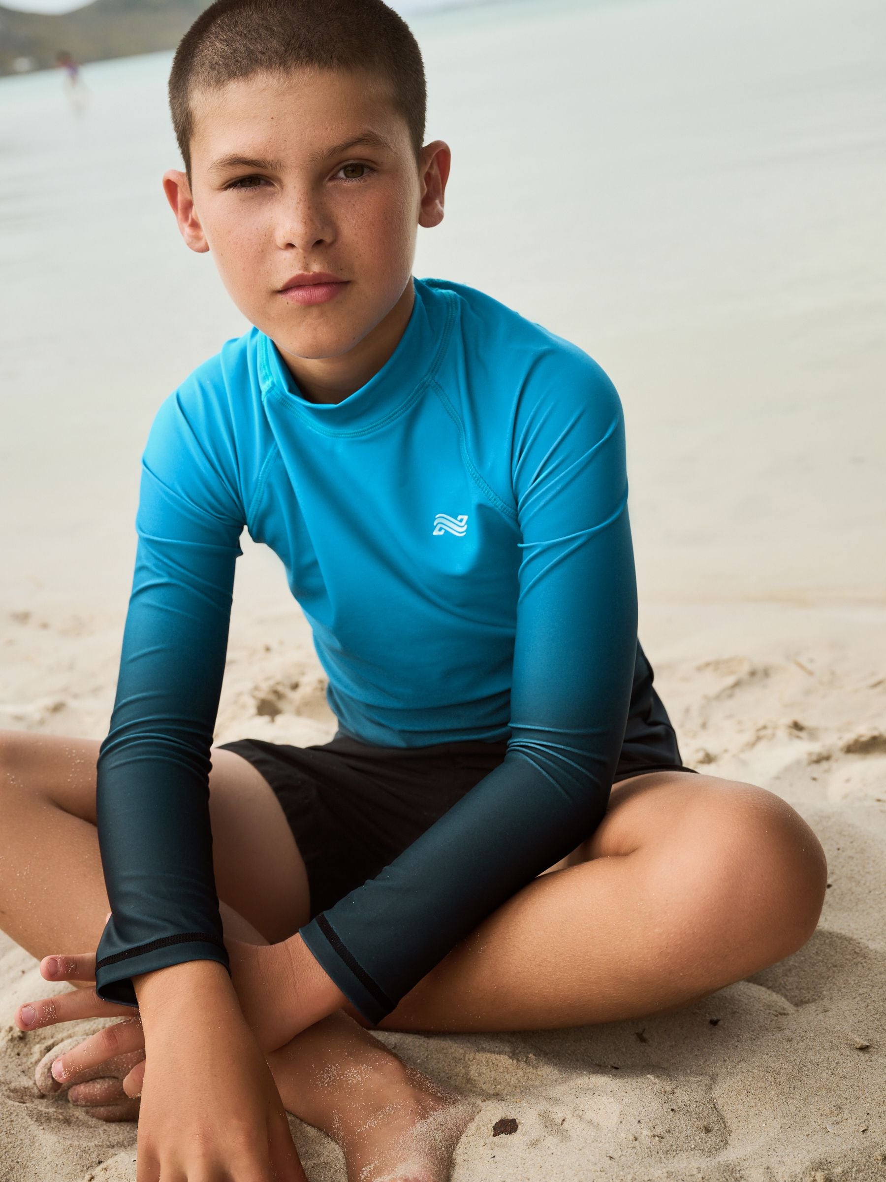 Blauw Ombre - Surfhemdje (1,5 - 16 jr)