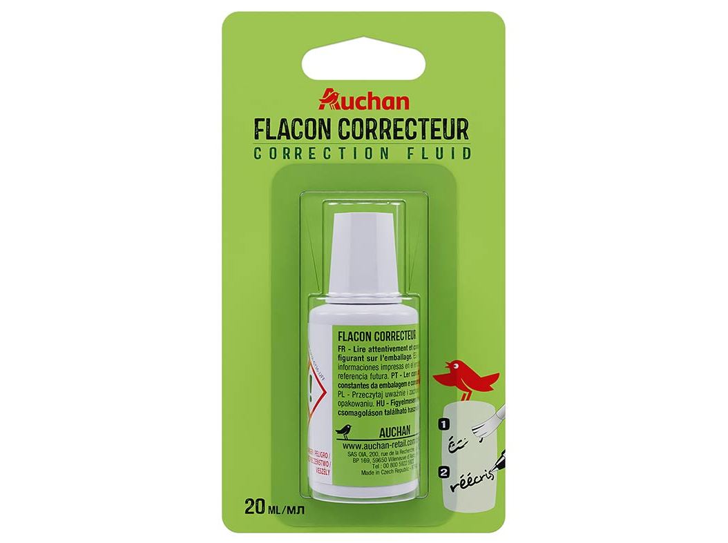 CORRECTOR LÍQUIDO AUCHAN 20ML
