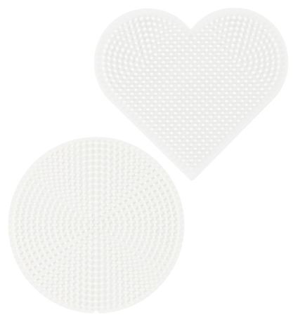 Hama Midi Bügelperlensteckplatten - 4 st. - Kreis/Herz/Quadrat/S