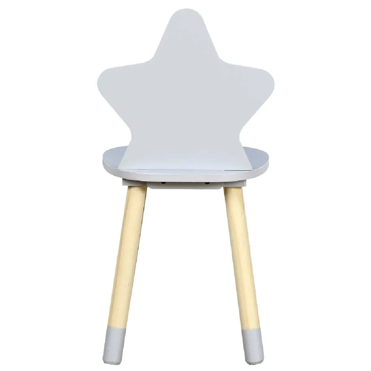 The Home Deco Kids Chaise Enfant - Etoile Gris Clair