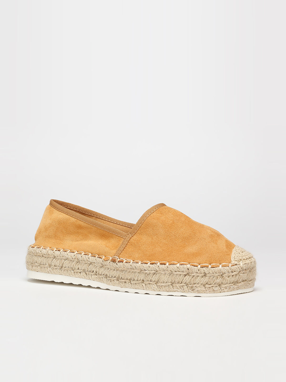 Espadrilles suédine et plateforme- Camel