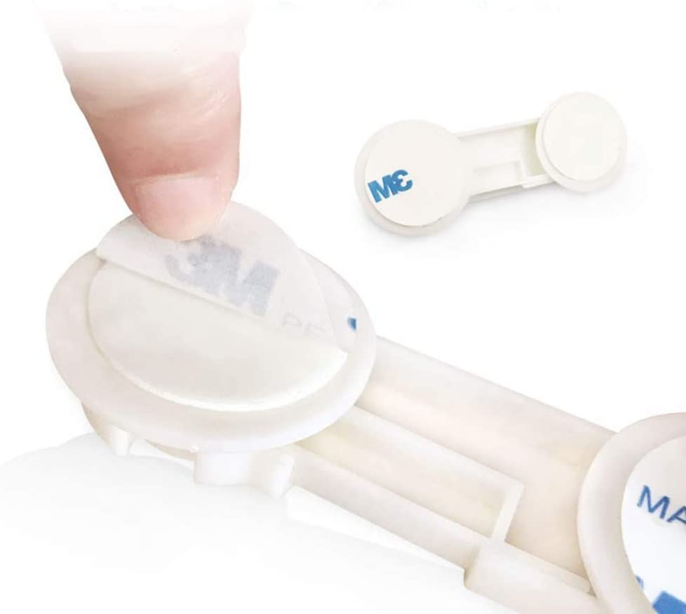 (10er Set) 9.5cm Universal Baby Kindersicherung Schrank Türe Schubladen Schutzvorrichtung (zum Kleben)