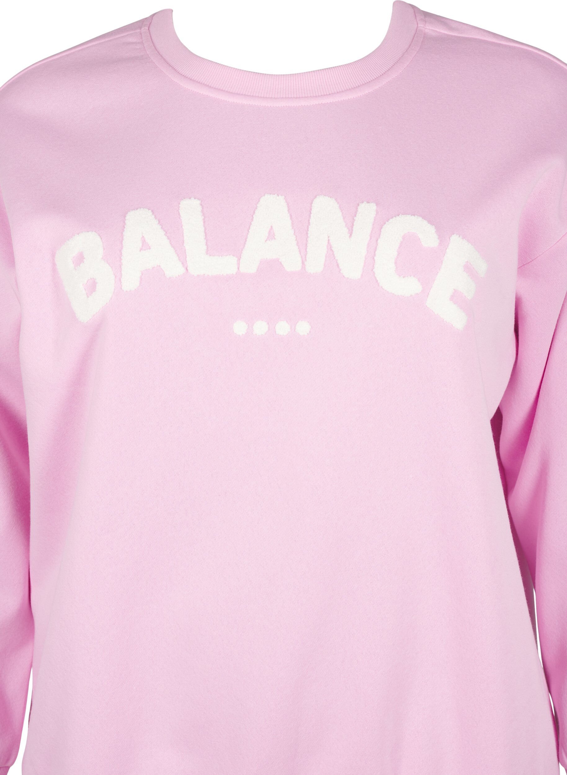 Sweatshirt med tekst i frotté
