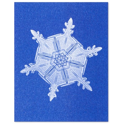 Postkarten-Set Riso Winter, Schneeflocke