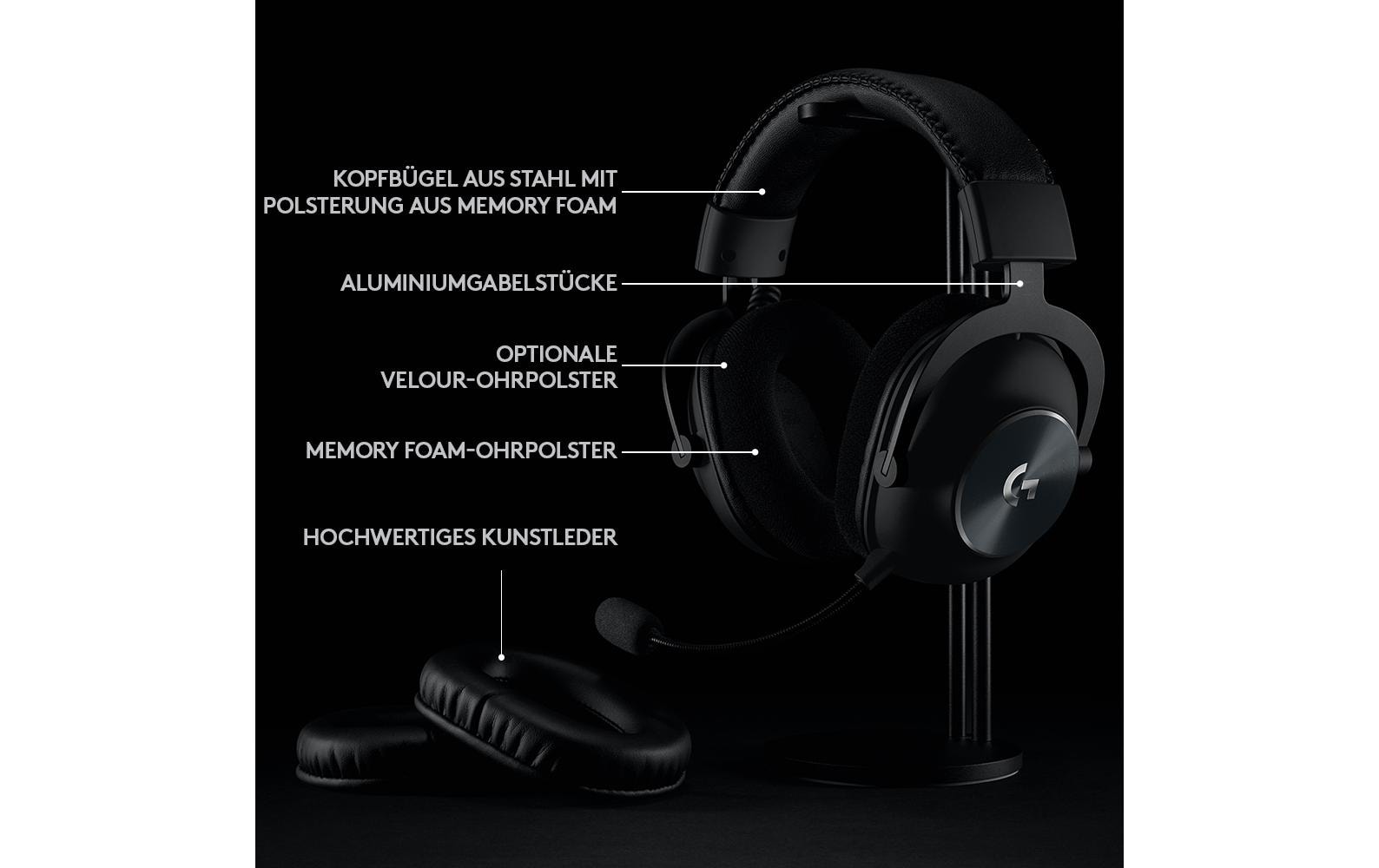 Headset G Pro X Wireless Lightspeed Gaming Schwarz<br>Kabelloses Over-Ear-Headset mit Surround-Sound