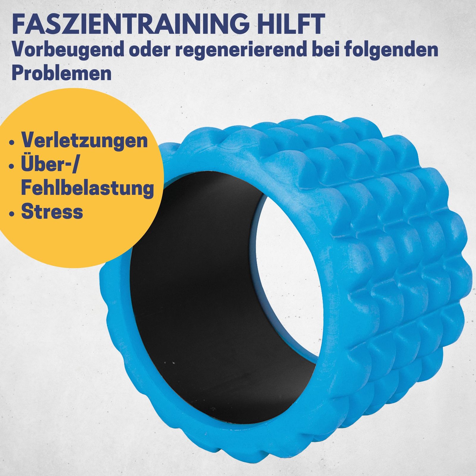 Best Sporting Mini Faszienrolle Rücken 10cm I Faszienroller in blau I Pilates Rolle 300g I Rückenrolle Ø14cm I Schaumstoffrolle für Beweglichkeit und Durchblutung I foam roller aus EVA-Schaum