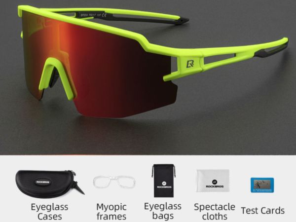 RockBros Sport Cykelbriller, Hi-Vis