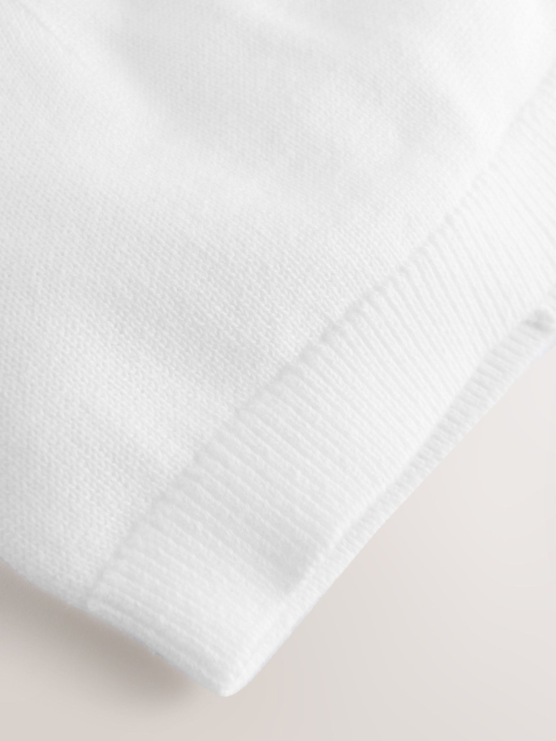 Wit - Gebreide Baby muts en laarsjes Set (0-9maanden)