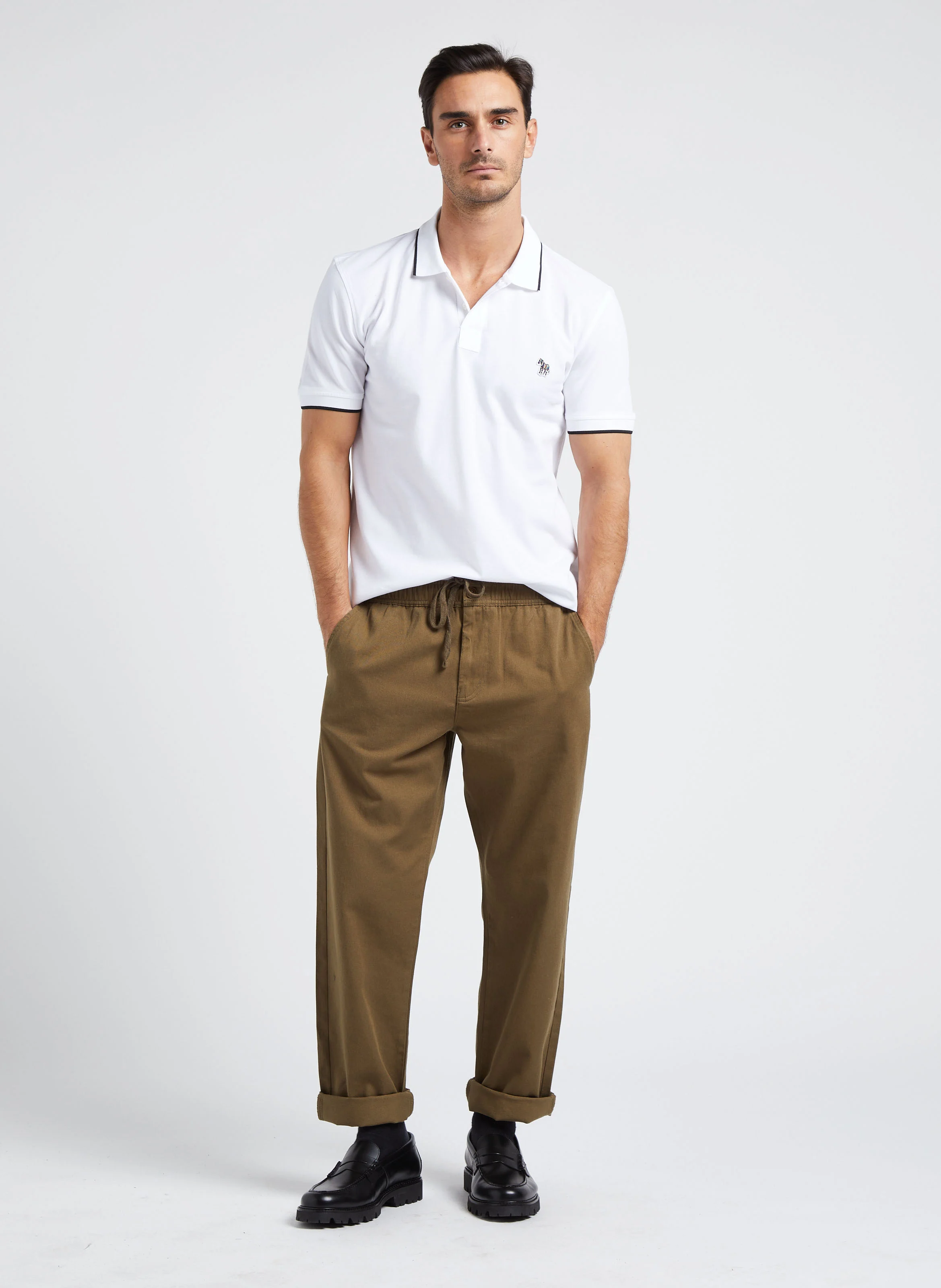 Pantalon droit en coton biologique| Vert
