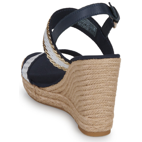 Tommy Hilfiger - GOLDEN WEBBING WEDGE - Marine
