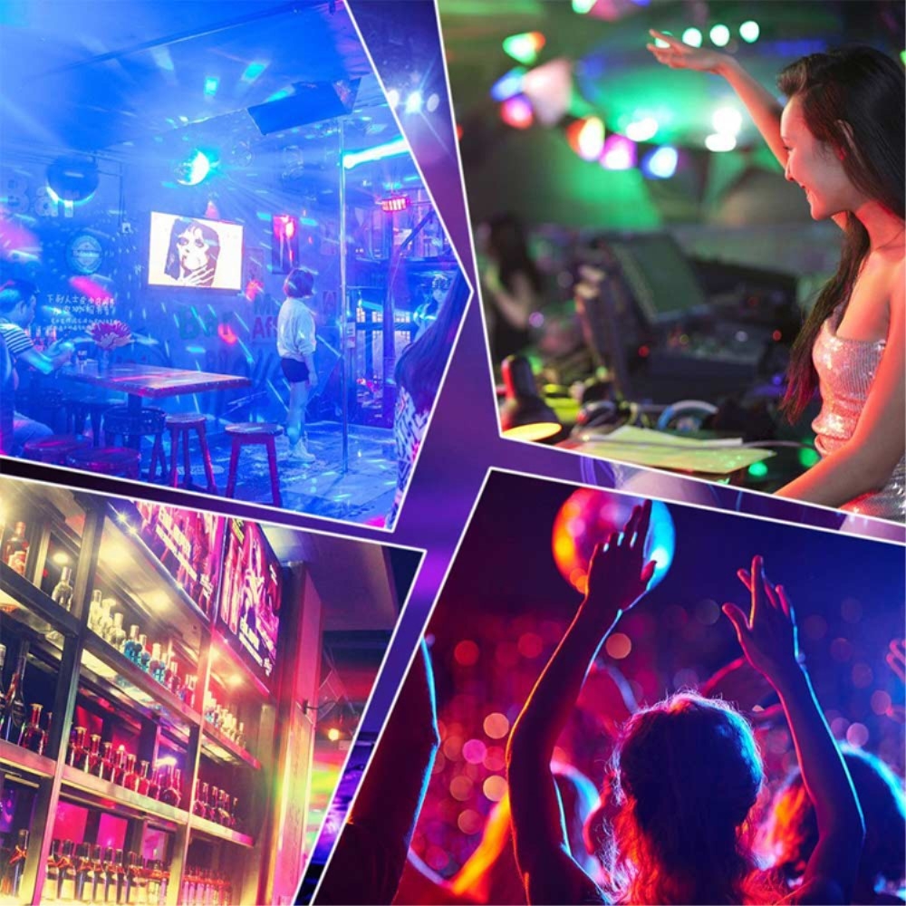 Soundgesteuerte 6W LED Discokugel Multicolor Partylicht mit Fernbedienung (RGB Farben)