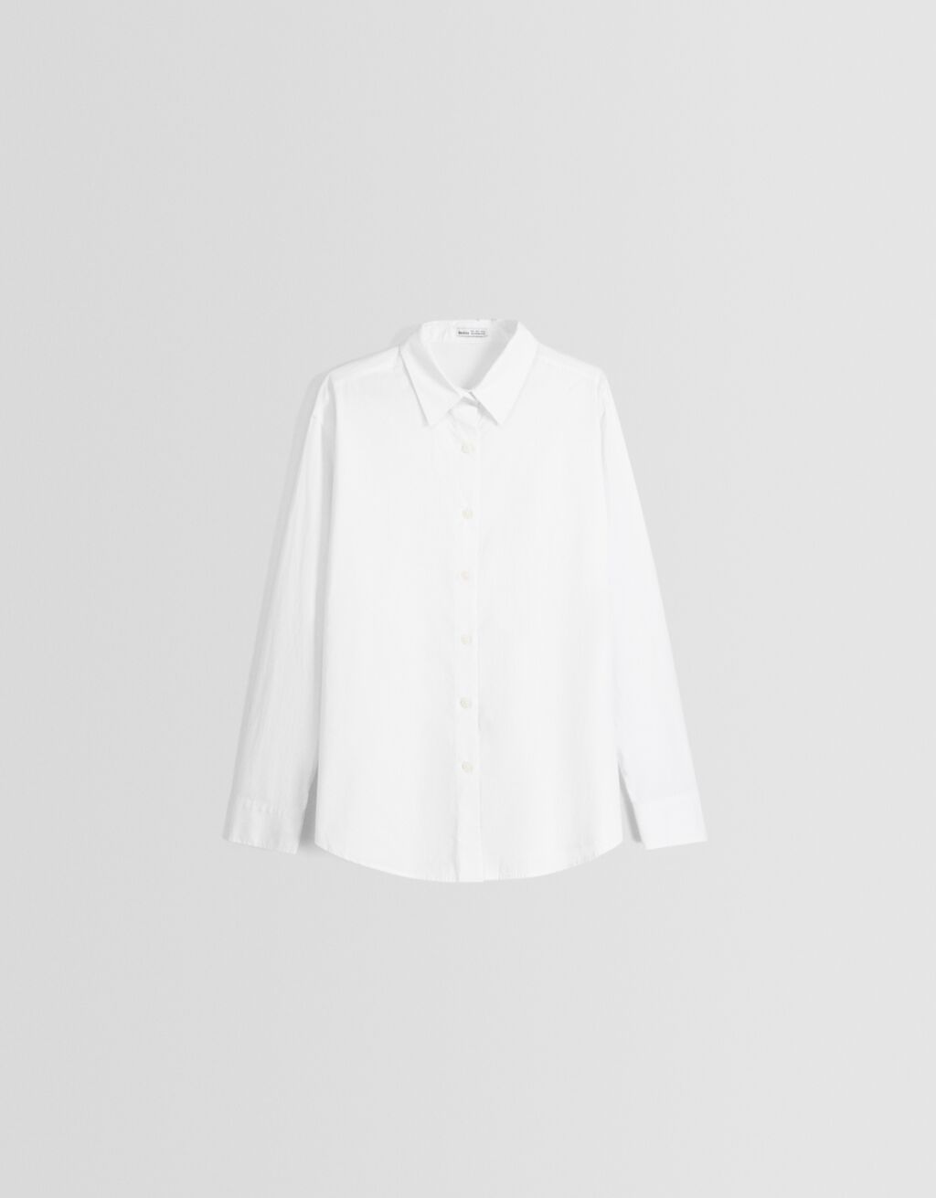 Camisa de popeline de manga comprida