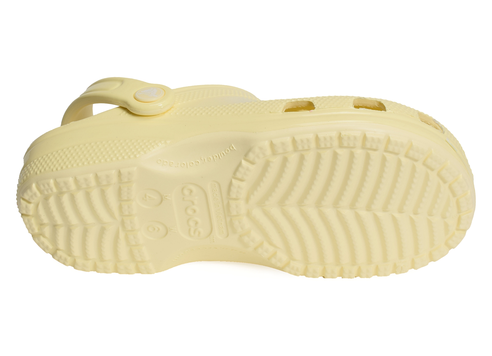 Classic high shine clog verni jaune