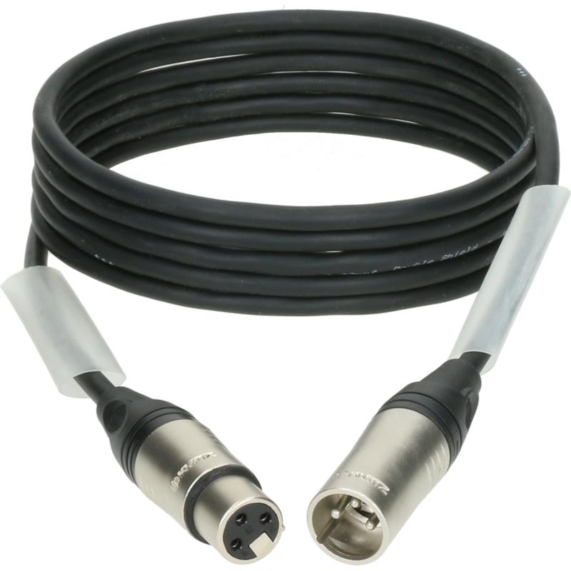 Klotz PD3-3XK11A001.0 AES/DMX kabel 3p XLR F/M zwart 1 meter