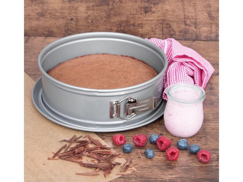 Städter Springform mit Flachboden Silber, 20 cm Backform für Kuchen