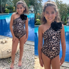 Flower swimsuit - leopard