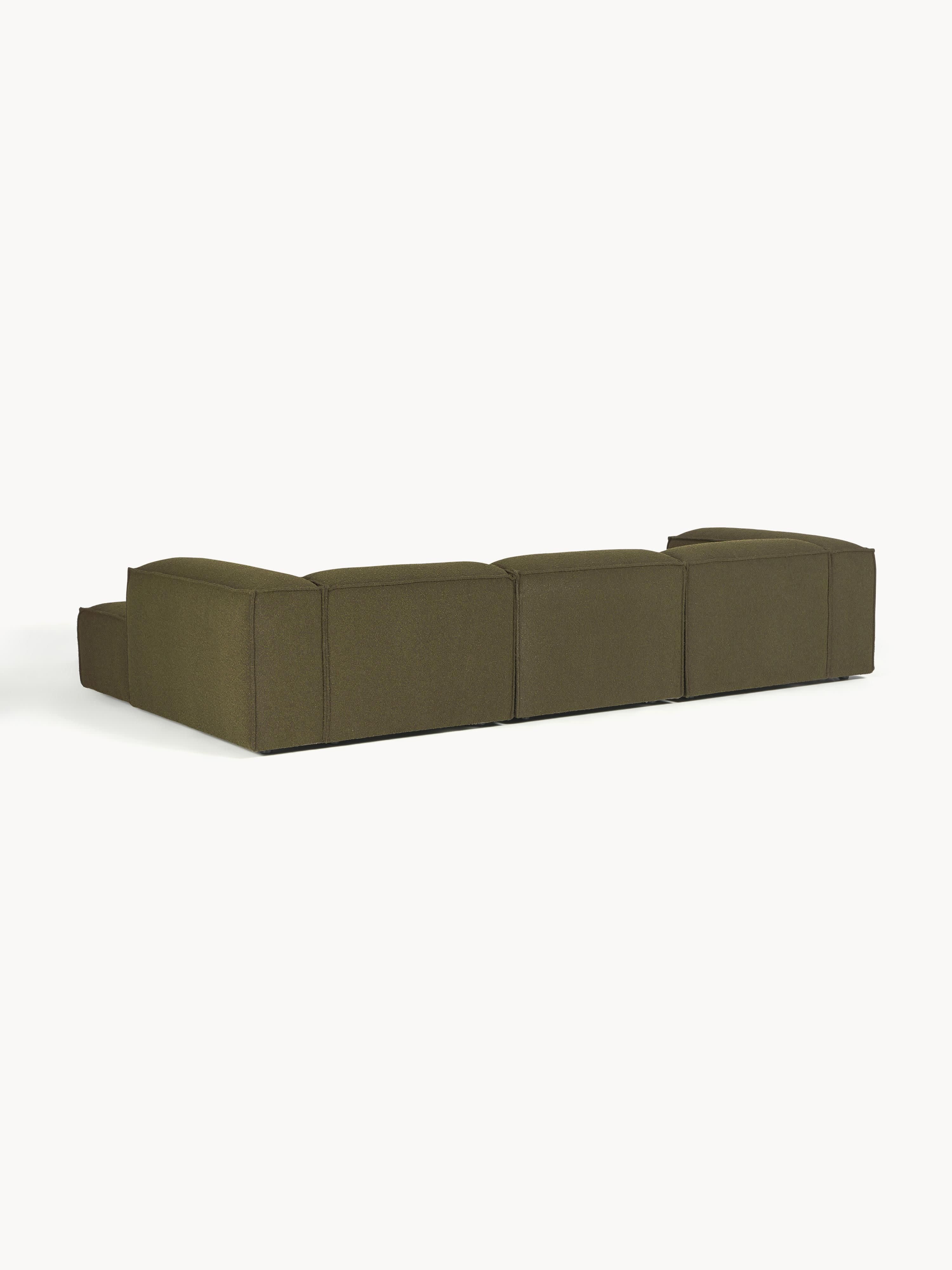 Bouclé modulaire hoekbank Lennon (4-zits)