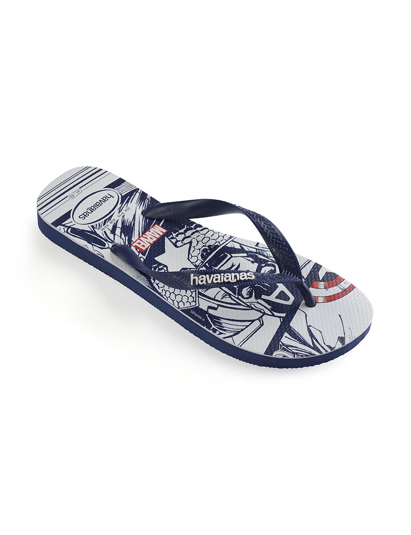 Top Marvel Flip Flops Blue and White