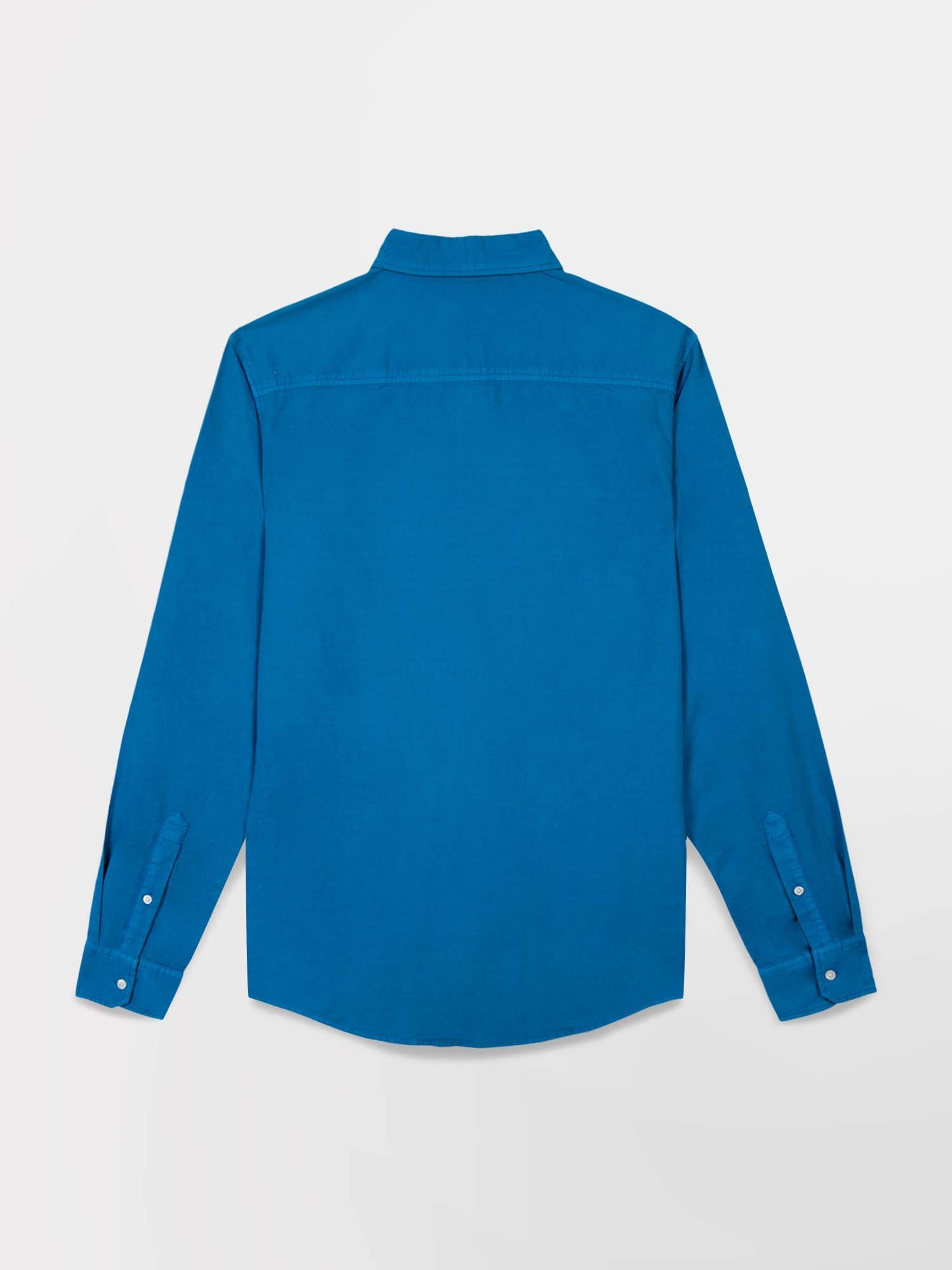 Chemise Homme Manches Longues Coton Bleu