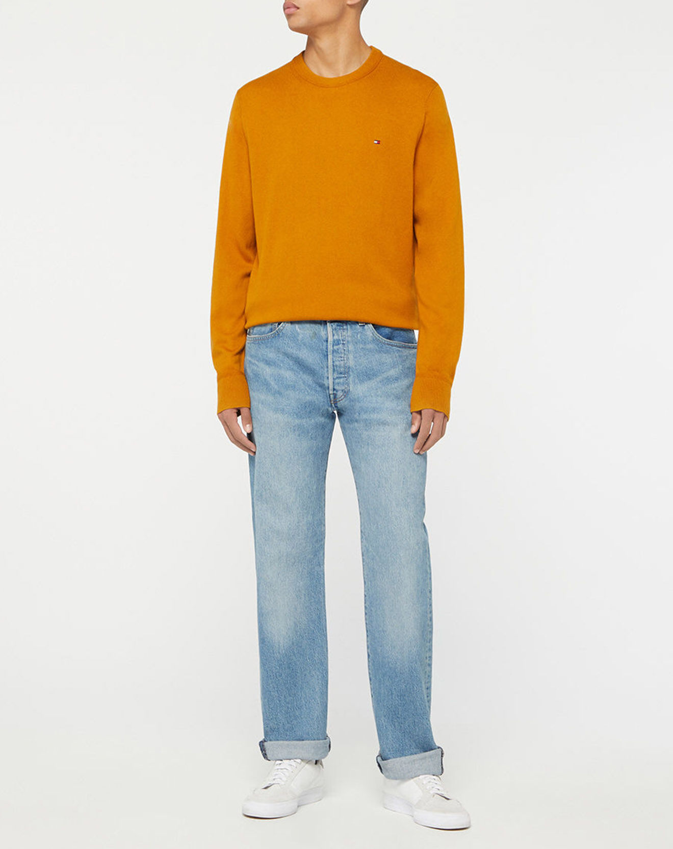 Tommy Hilfiger Pull en Cachemire mélangé Pima  jaune foncé