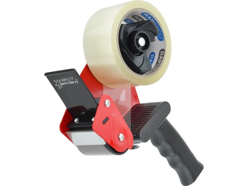 Rapesco Handabroller Klebeband Germ-Savvy antibakteriell 50 Handabroller mit 1 transparenter Klebebandrolle