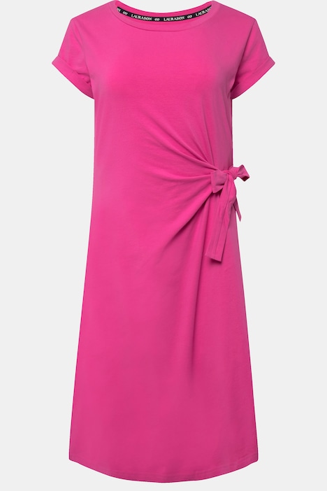 Jerseykleid, Zierknoten, Rundhalsausschnitt, Halbarm