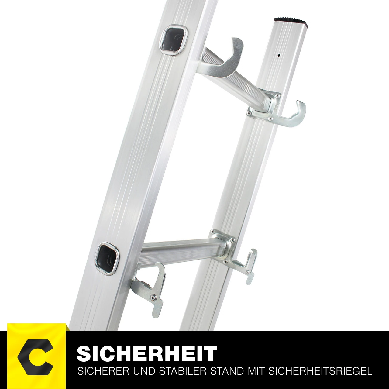 Craftfull Leitergerüst CF-103A, 4in1, Mehrzweckleiter aus Aluminium, Anti-Rutsch-Profil, bis 150 kg (1.95 Meter 7 Sprossen)