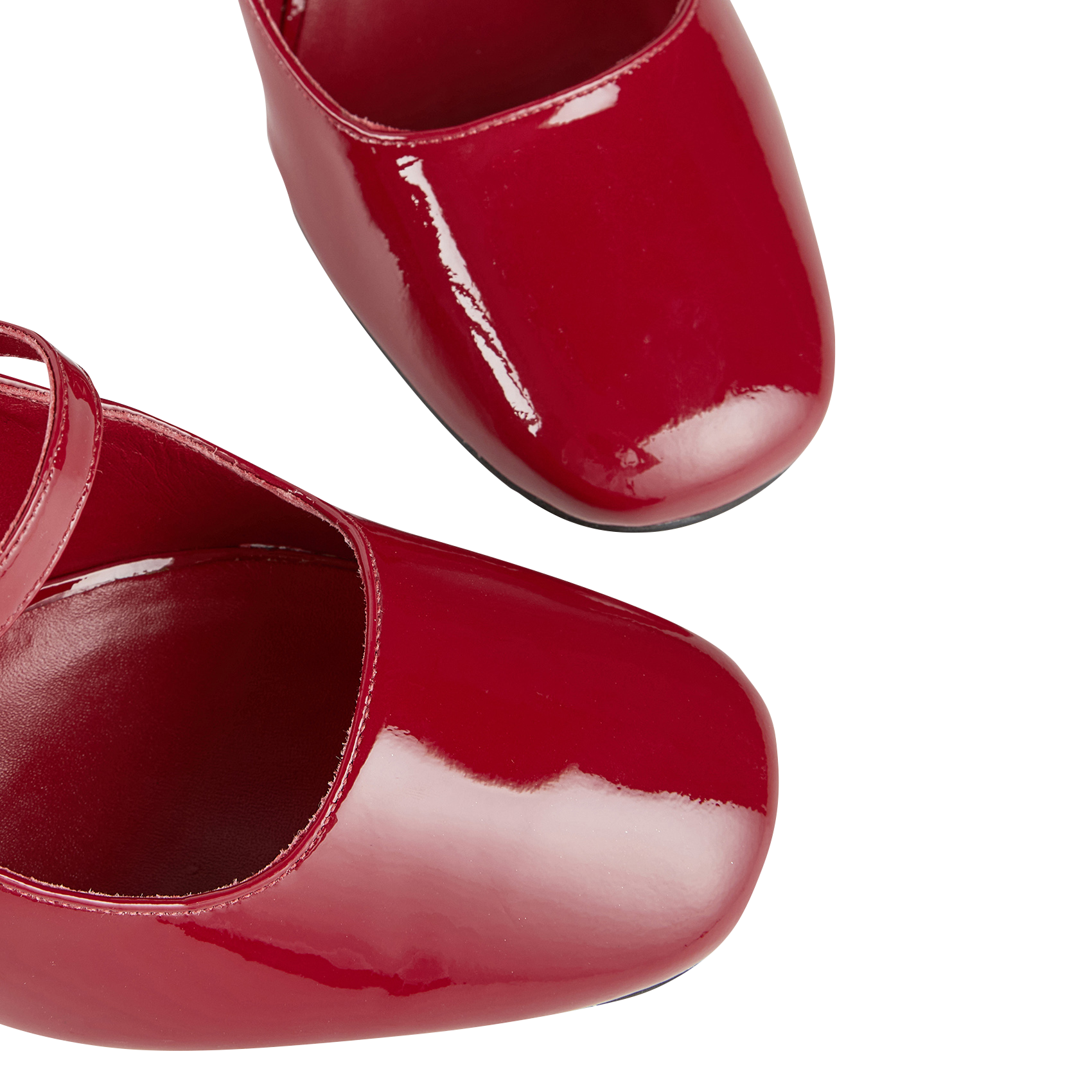 BLANCHE - Babies en cuir vernis | Rouge