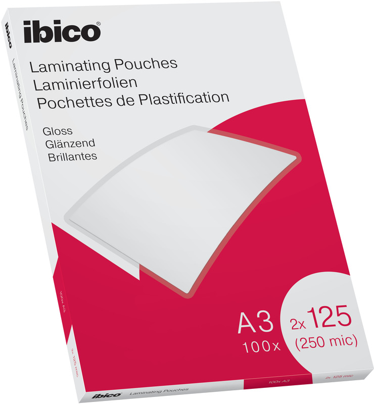 Ibico Laminierfolien, A3, 125 mic, glanz, 100 Stück