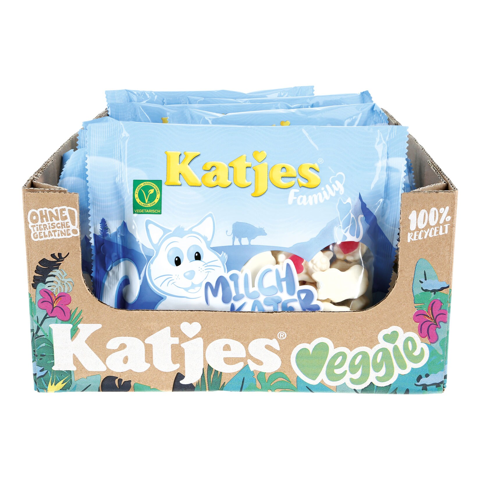 Katjes Family Fruchtgummi Milchkater 250 g, 18er Pack